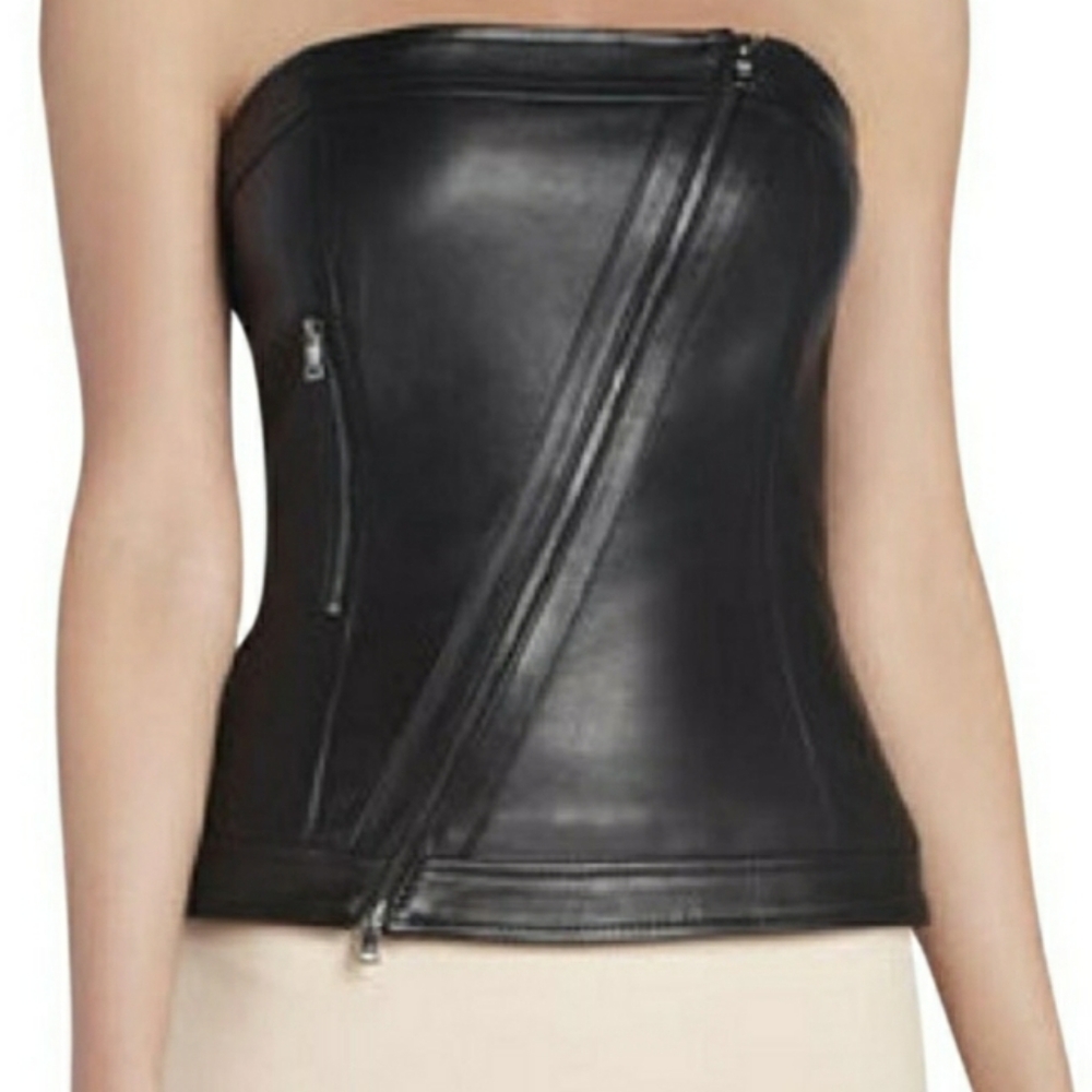 BCBGMaxAzria "ANDOCK"  Leather Corset